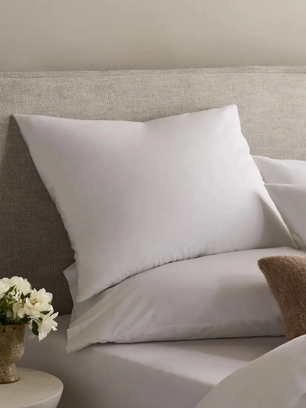 Quince Organic Cotton White Queen Pillow Sham Cover Pillowcase (1)